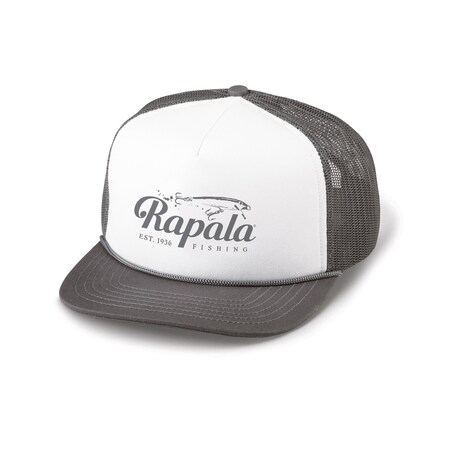 Rapala Foam Cap, Vintage Logo Mesh Back, Snapback, Grey RFC02